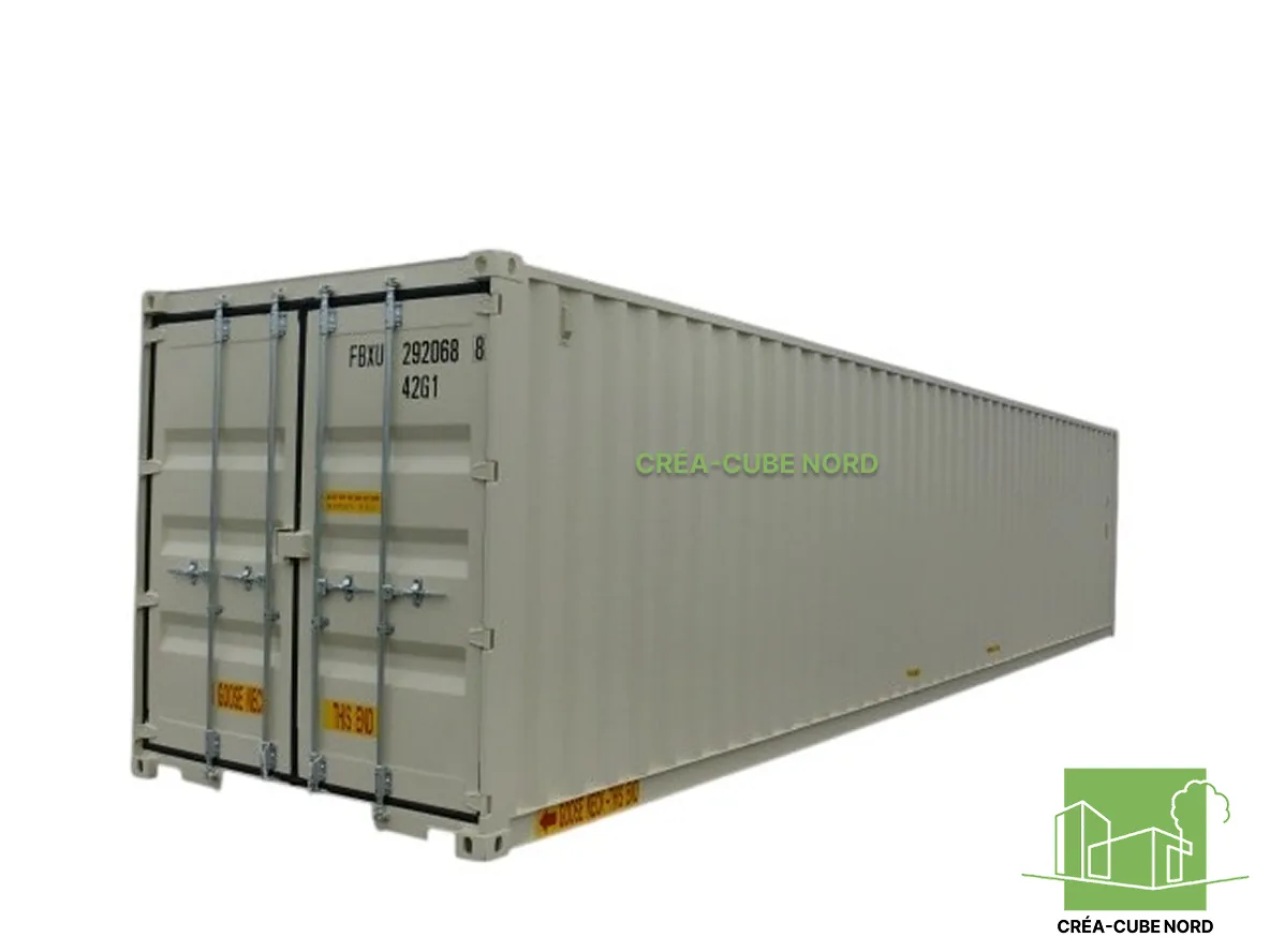 Container maritime - Occasion Type C (15-25 ans) - Dry - Plancher contreplaqué marine - 20 pieds - Blanc