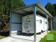 Image du produit : Abri toiture 1 pente en kit - Hauteur 3.35 m - Pour camping-car
