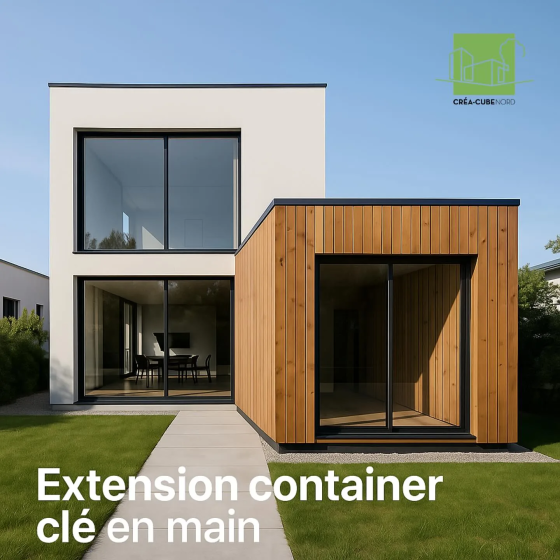 Container aménagé en espace de vie par Créa-Cube Nord